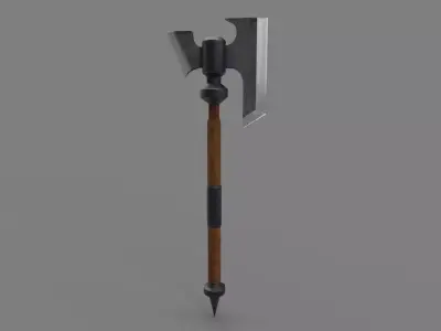 Simple battle axe Low-poly 3D model