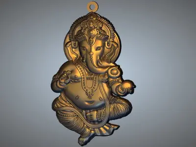 Ganesha keychain 3D print model