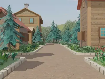 Forest Village 3D model order