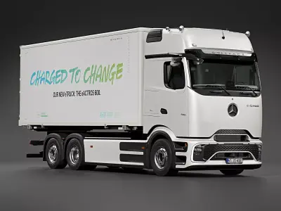 2025 Mercedes-Benz eActros 600 GigaSpace Box Truck 3D model