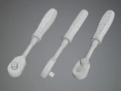 Ratchet Wrench Low-poly 3D model purchase