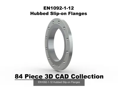 European Standard EN1092-1 Flanges CAD Files - 7 Flange Types 3D Model Pack