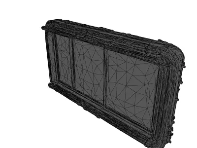 Industrial SciFi Wall Data Screen 3D model