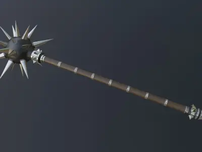 Spiky mace weapon 3D model