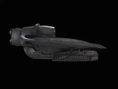 SCF-49 Sci-fi Spaceship Low-poly 3D model
