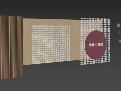 Set of Mcdonalds decor Low-poly 3D model