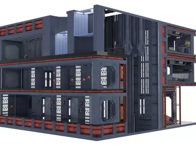 Set 2 - Death Star Shaft 1-6 scale Hottoys 3D print model