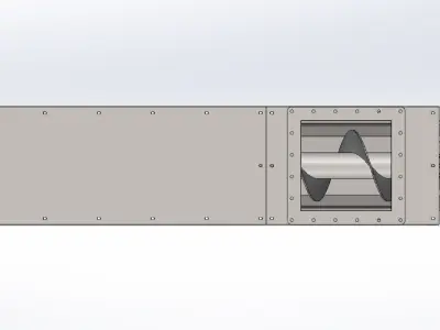SCREW CONVEYOR 315X2600 mm 3D model