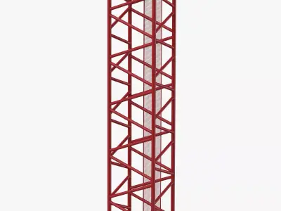 Crane D Intermediate Section 12m Red 3D model