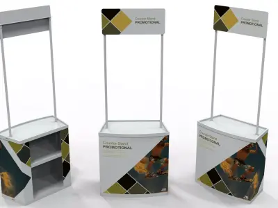 Promotional Counter Stand 3D model