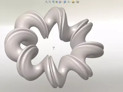 Spiral CupCake MakerBot Bracelet with a Dent Free 3D print model