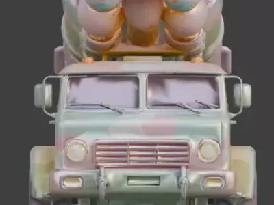 EASTER EGG ROCKET LAUNCHER 3D  Low-poly 3D model