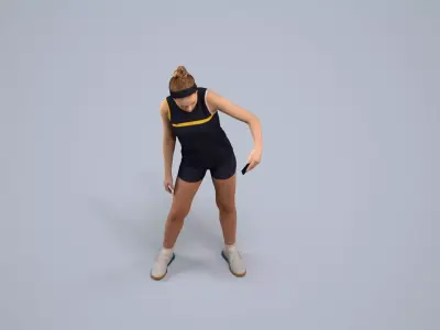 00511Vivian009 - Teen Caucasian female exercising in summer 3D model