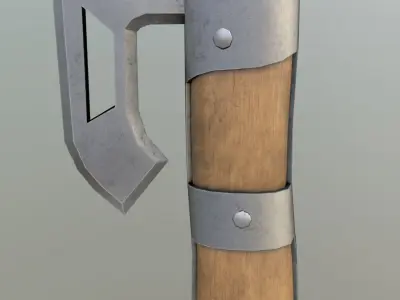 Compact Axe LOW POLY Free low-poly 3D model