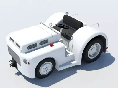 Clark CT120 Vintage Pushback GSE Static Scene Ready Low-poly 3D model