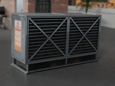 Air Conditioner Unit and Refrigeration Machine Game Ready Low-poly 3D model 2