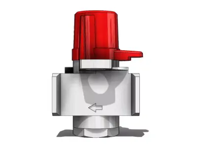 Valvula de Alivio SMC VHS20 F02 B Relief Valve 3D model