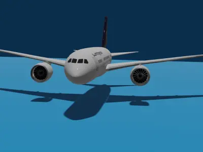 Boeing 787-9 Lufthansa 3D model  3D model
