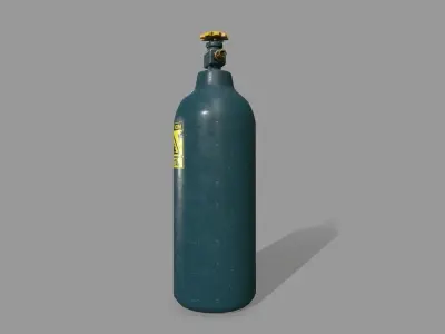 Oxygen Tank Low-poly 3D model order