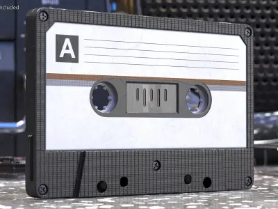 Deck Recorder Tape and Box Set 3D model