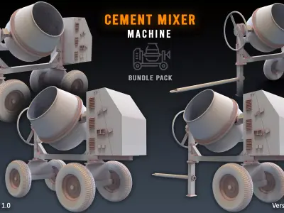 CEMENT MIXER MACHINE 3D MODEL 3D model