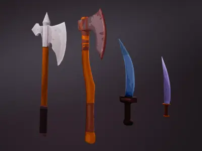 Stylized Fantasy Weapons Pack 3D model