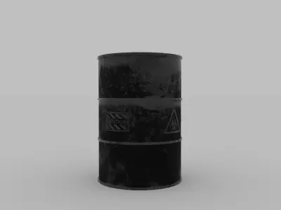 OIL BARREL SET Low-poly 3D model