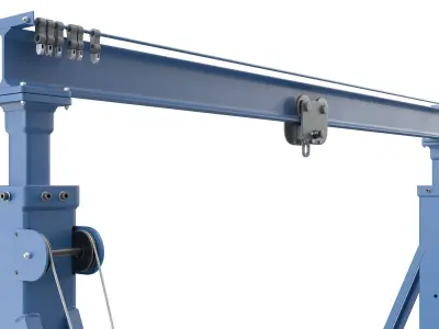 Mobile Gantry Frame Blue 3D model