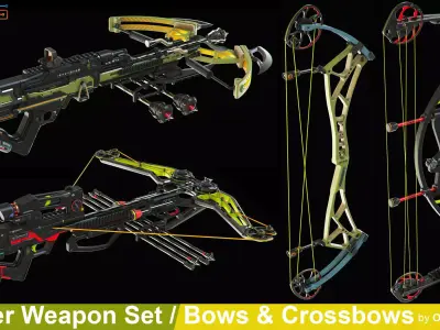 Archer Weapon Set 3D model