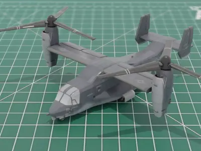 V-22 Osprey VTOLS Military Transport Aircraft 3D Print 3D print model