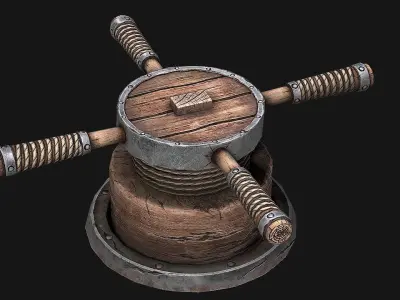 Rotating Mechanism Low-poly 3D model