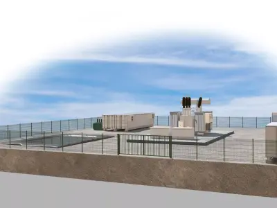 Station eletric transformateur 3D model