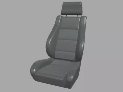 Car Seat 024 Low-poly 3D model