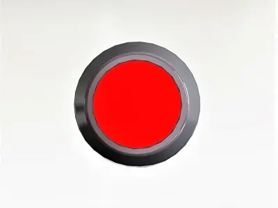  Signal bulb 10 red 3D model