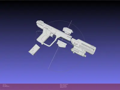 Halo ODST Socom Pistol Modular Shape 3D model