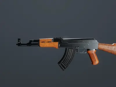 AK-47 Game Ready 3D Model Low-poly 3D model