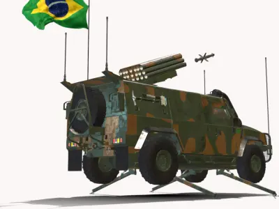 LMV 4X4 IVECO ARMADILLO BR  Low-poly 3D model