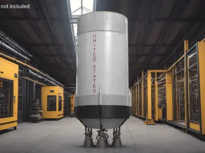 Saturn IV Stage Rocket 3D model