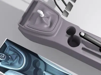 Car Driving Low-poly 3D model