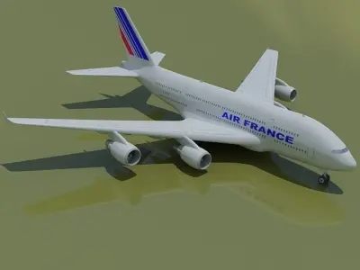Air France 3D Model Airbus A380 3D model