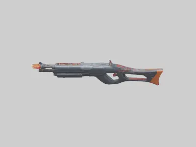 Hyper Blaster Low-poly 3D model