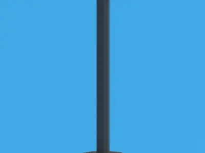 Low poly Mace metal pole Low-poly 3D model