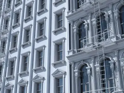 Commercial Building Facade 17 3D model