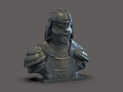 Samurai Bust 3D print model