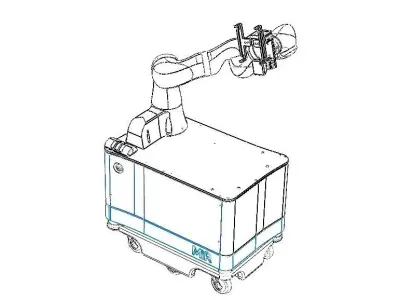MiR Enclosed KUKA Robot Mount 3D model