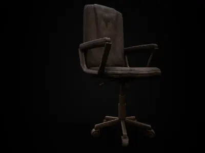 Old Office Chair - Game Ready PBR Low-Poly 3D Model Low-poly 3D model