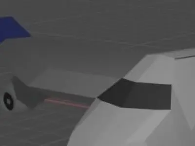 low poly airplane model plane Low-poly 3D model