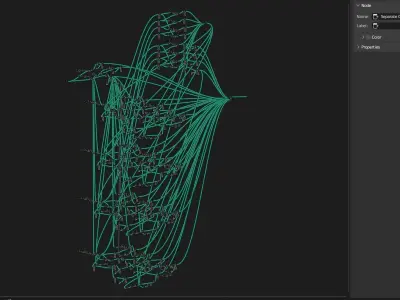 Sci-fi city from heightmap generator Blender Geometry Nodes 3D model