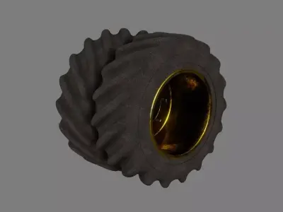 Tractor Tire - Low Poly - Game Ready - PBR Low-poly 3D model