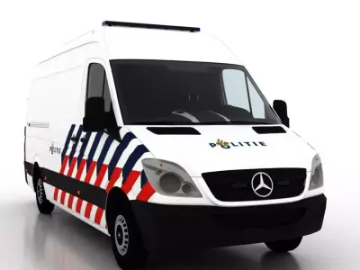 Mercedes Benz Sprinter L2H2 2009 Netherlands Police Prison 3D model